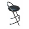 Chaise haute en cuir noir