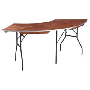 Table quart de lune 130cm X 280cm X 75cm