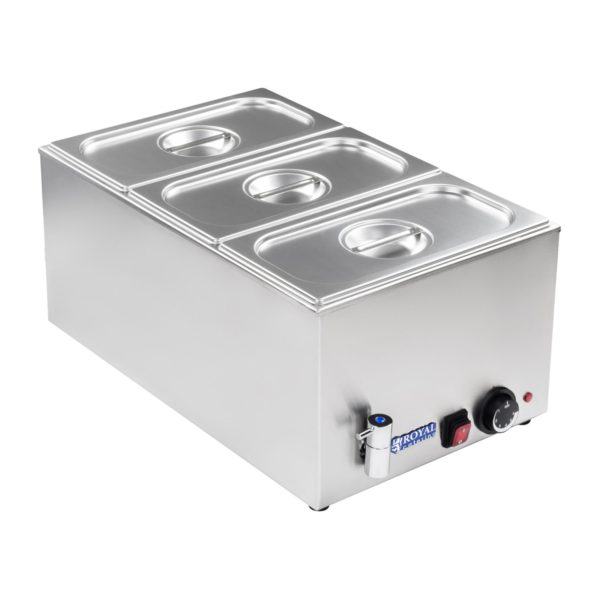 Bain marie 3 bacs en inox