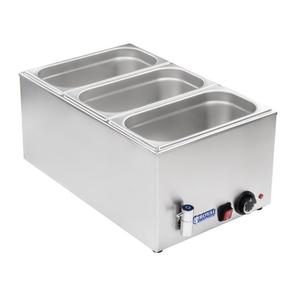 Bain marie 3 bacs en inox