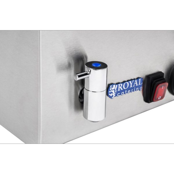 Bain marie 3 bacs avec robinet de vidanges