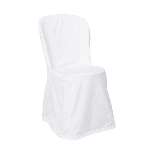 Housse blanche coton pour chaise bistrot