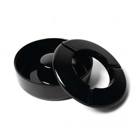 cendrier noir, coupe vent