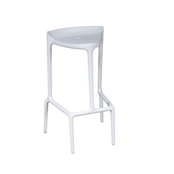Tabouret haut Pedraili blanc