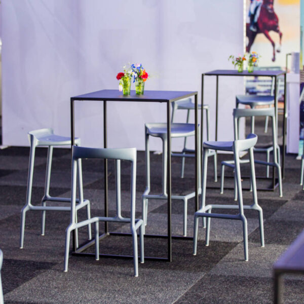 Tabouret haut Pedraili blanc