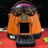 Chateau gonflable orange - music + lumière intérieur