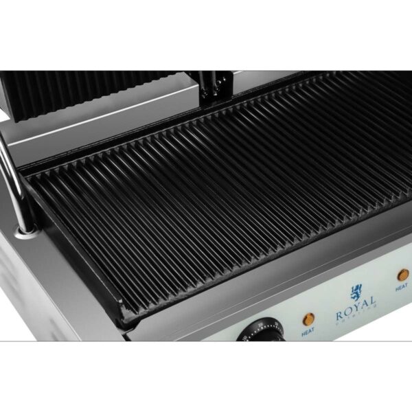 Machine à panini avec nervure double 2X 1800W Professionnel
