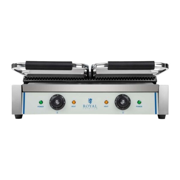 Machine à panini avec nervure double 2X 1800W Professionnel