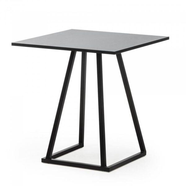 Table à manger, aluminium, noire