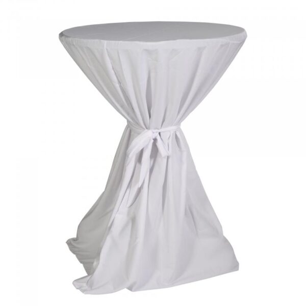 Nappe pour table haute blanche