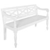 Banc blanc, acajou massif