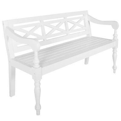 Banc blanc, acajou massif
