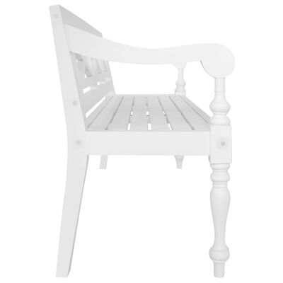 Banc blanc, acajou massif