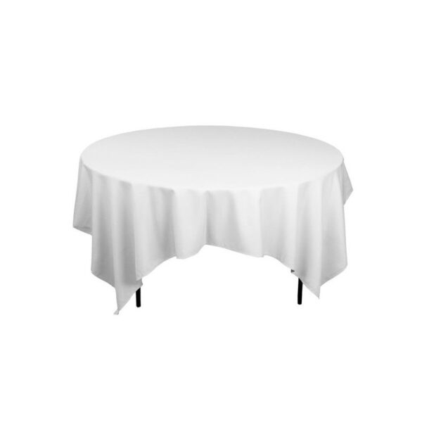 Nappe blanche pour table ronde 120cm