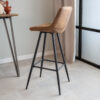 location de Tabouret haut en cuir Brun