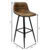 location de Tabouret haut en cuir Brun
