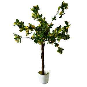 Plante artificielle à fleures jaunes - 80 cm
